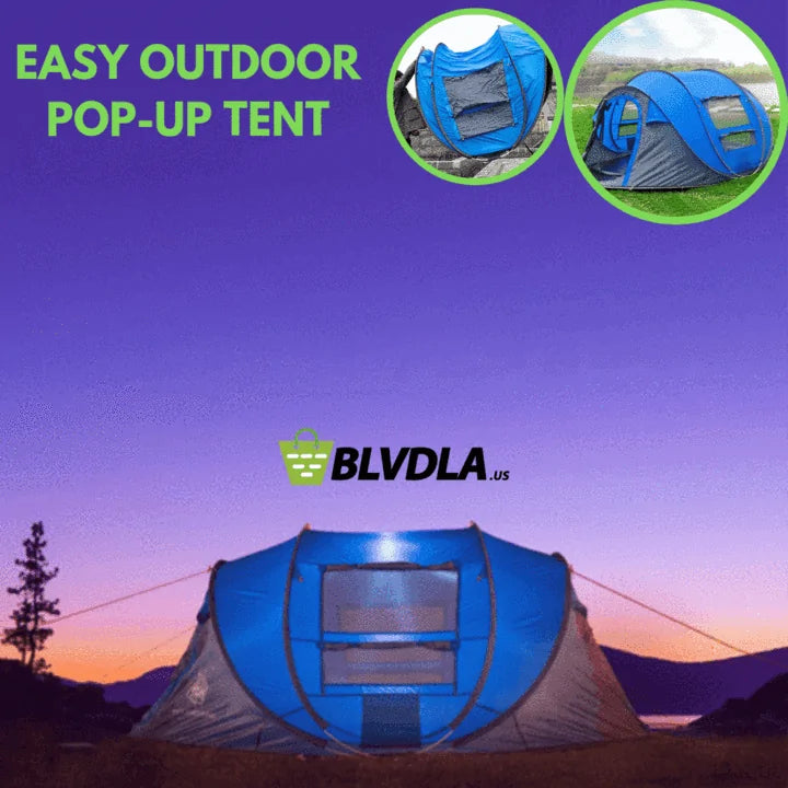 4-Person Easy Pop up Outdoor Tent - BlissfulBasic