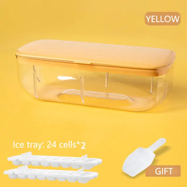 Silicone Ice Tray and Bin w/Lid (3 Piece Set) - BlissfulBasic