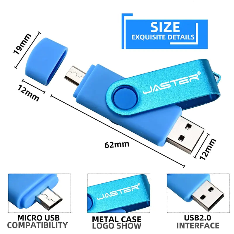 Expidrive | 4 - 64 GB  High Speed Flash Drive | Includes USB and USB -C) - BlissfulBasic