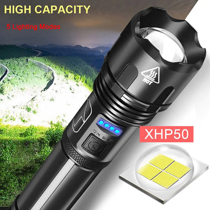 USB Rechargeable Waterproof Tactical Flashlight - BlissfulBasic